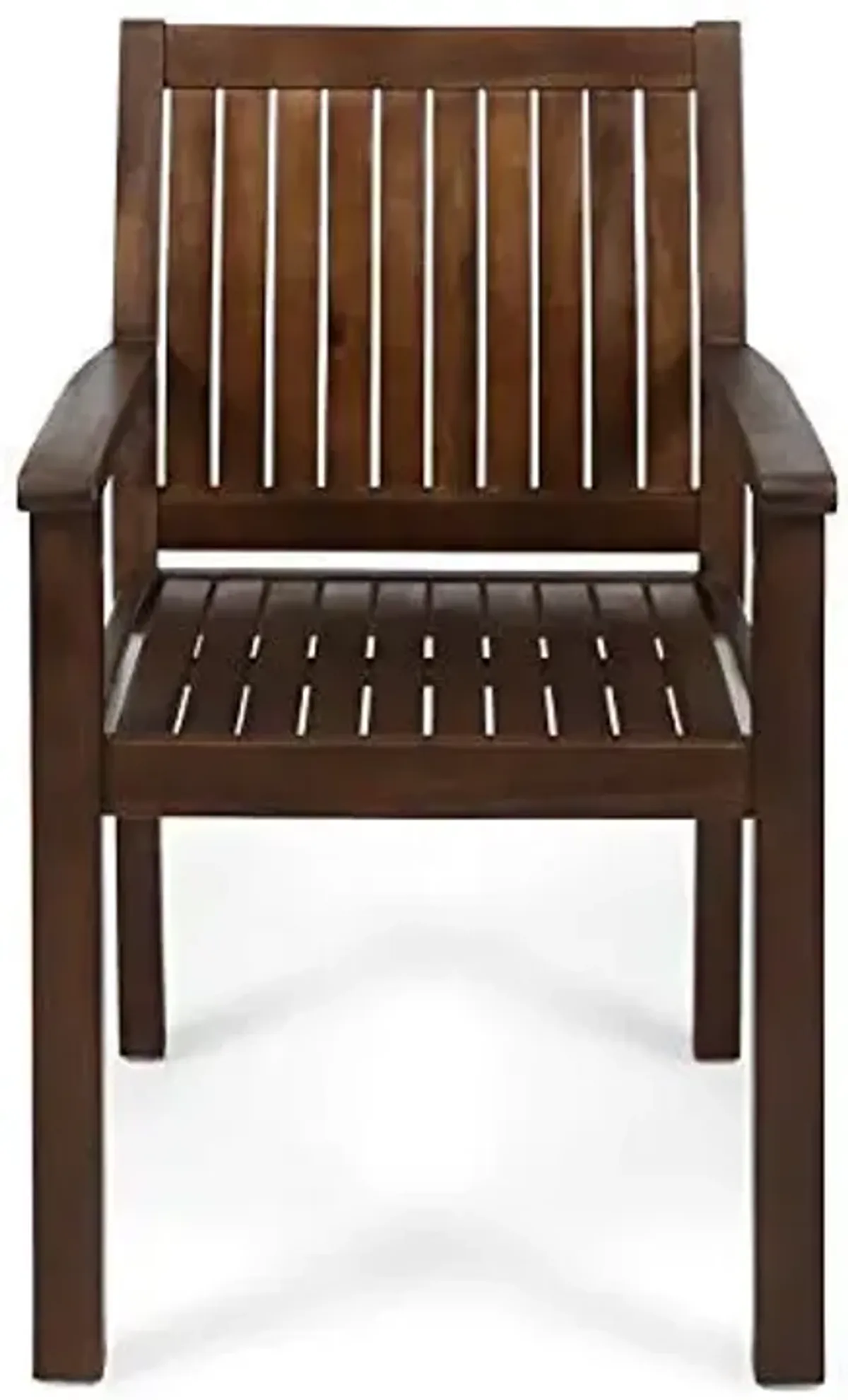 Christopher Knight Home Kylan Outdoor Acacia Wood Dining Chairs (Set of 2), Dark Brown Finish