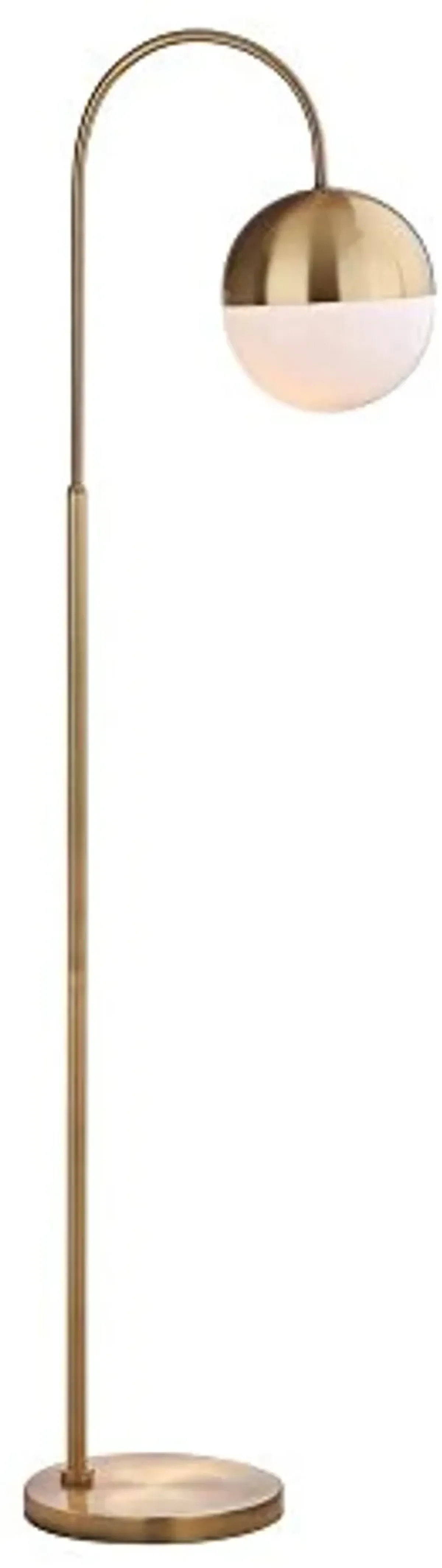 Safavieh FLL4018A Lighting Collection Jonas 55.5" Brass Gold Floor Lamp, RED