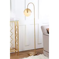 Safavieh FLL4018A Lighting Collection Jonas 55.5" Brass Gold Floor Lamp, RED