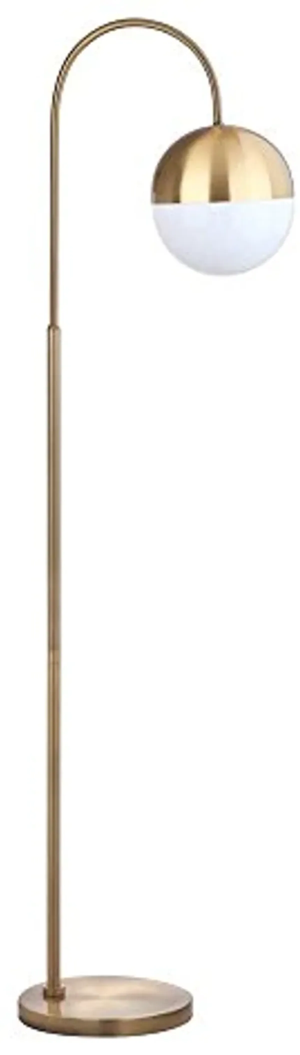 Safavieh FLL4018A Lighting Collection Jonas 55.5" Brass Gold Floor Lamp, RED