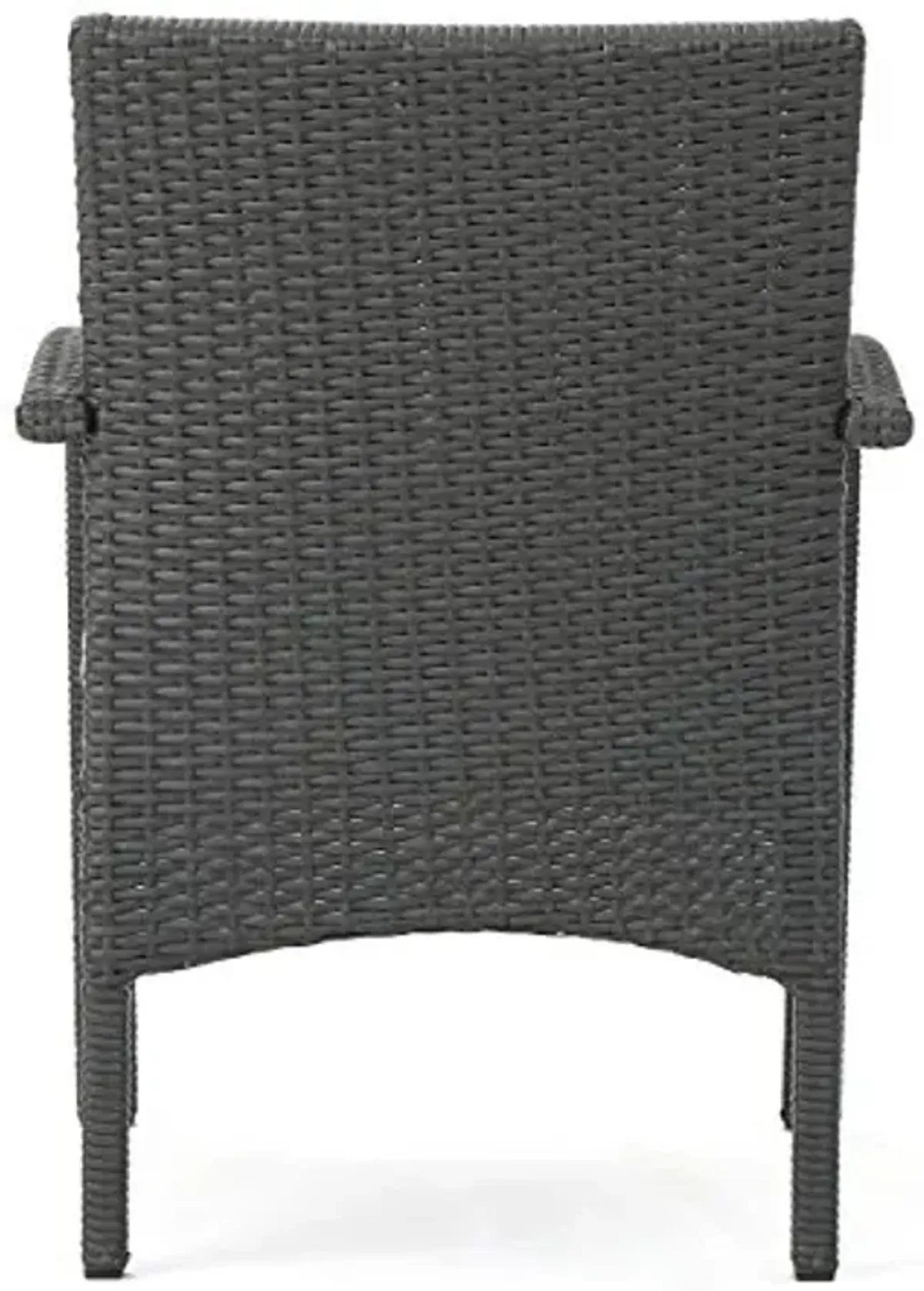 Otto Outdoor Wicker Club Chair, Gray and Silver(Set of 2)