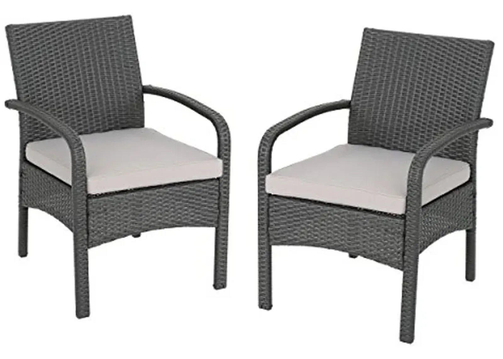 Christopher Knight Home 305810 Otto Outdoor Wicker Club Chair, Gray and Silver(Set of 2)