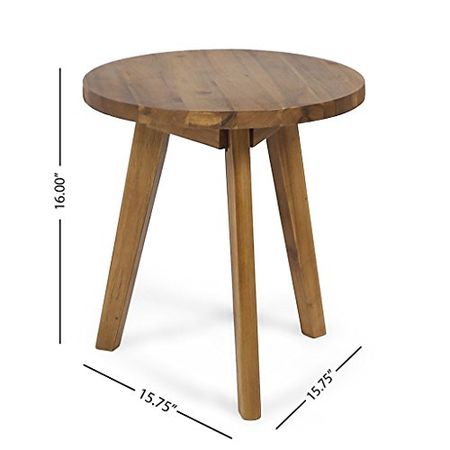 Christopher Knight Home Gino Outdoor Acacia Wood Side Table, Natural Finish