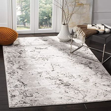 SAFAVIEH Skyler Collection 6'7" Square Pink / Ivory SKY186N Modern Abstract Non-Shedding Living Room Bedroom Dining Home Office Area Rug