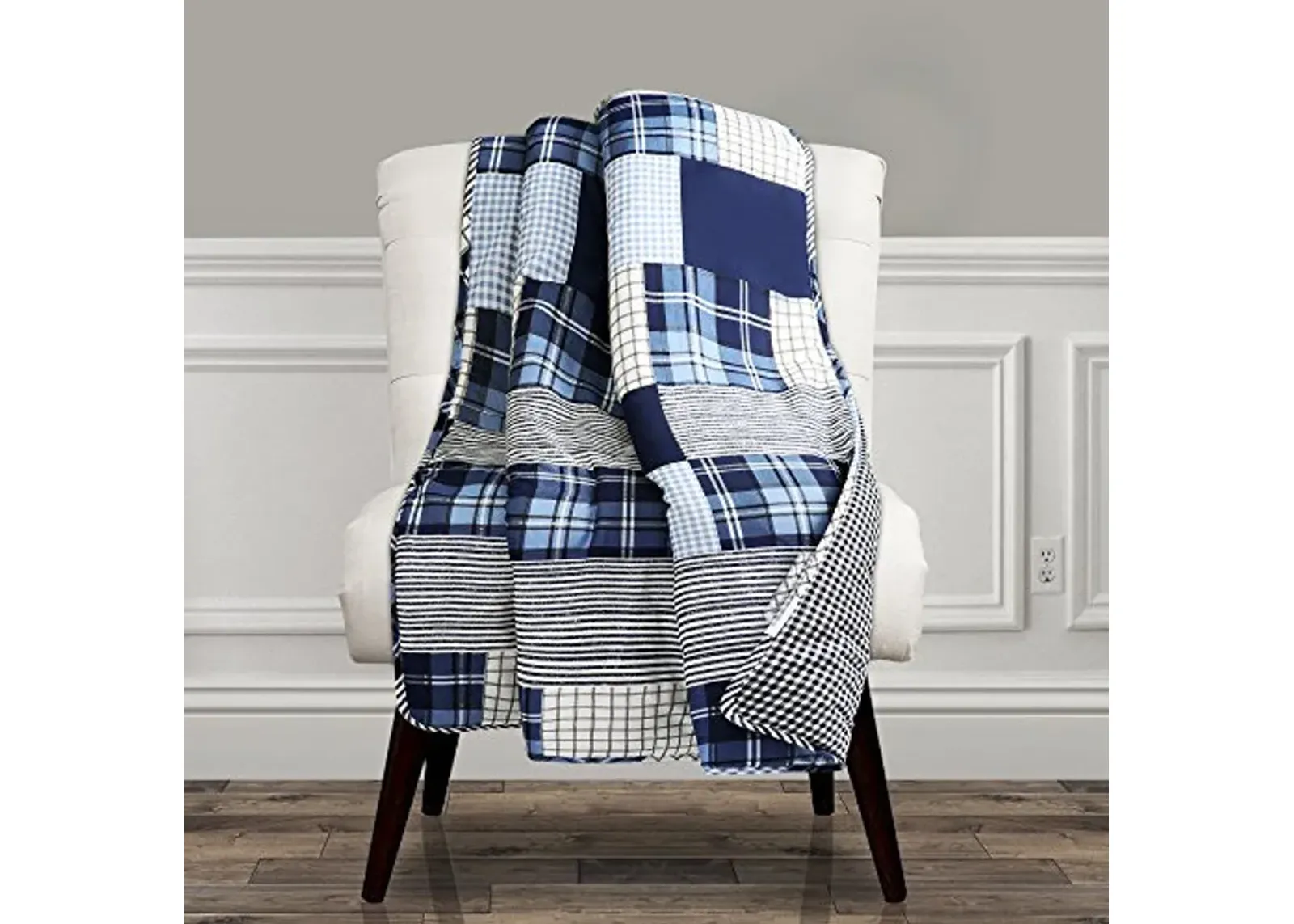 Lush Decor Greenville Throw, 60" x 50", Blue