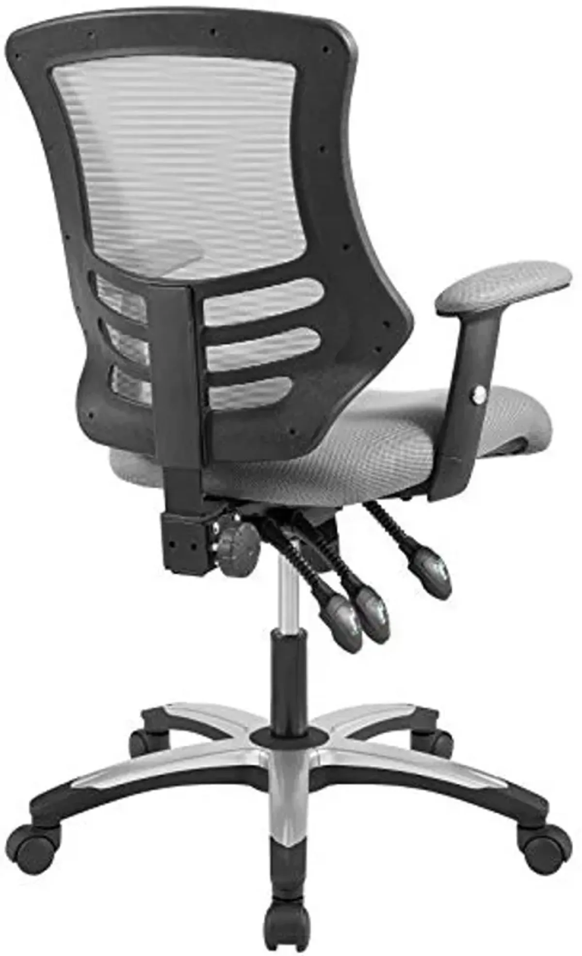 Modway Calibrate Mesh Adjustable Computer Desk Office Chair in Gray