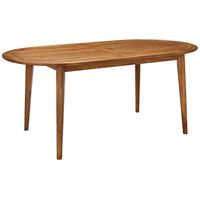 Christopher Knight Home Stanford Outdoor 71" Acacia Wood Oval Dining Table, Teak Finish