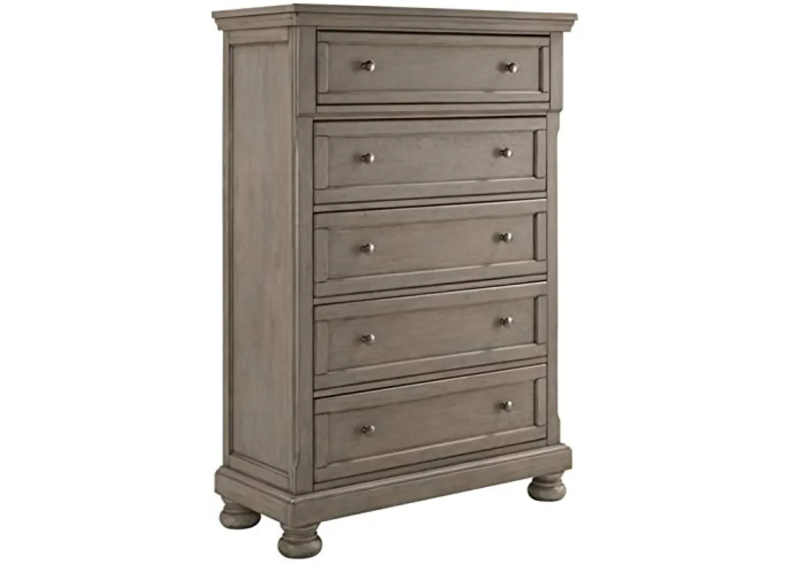 Signature Design by Ashley Lettner Traditional 5 Drawer Chest with Dovetail Construction, Light Gray