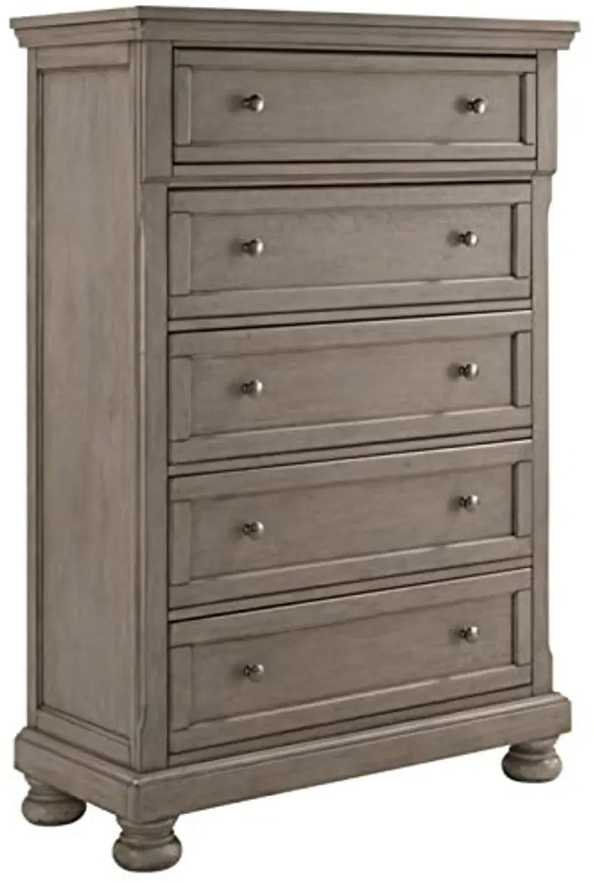 Signature Design by Ashley Lettner Traditional 5 Drawer Chest with Dovetail Construction, Light Gray