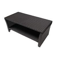 Christopher Knight Home Justin Outdoor Wicker Coffee Table, Brown, Black