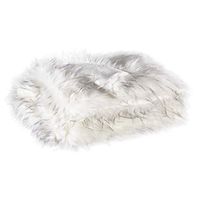 Signature Design by Ashley Calisa Faux Fur Throw Blanket 50 x 60, White