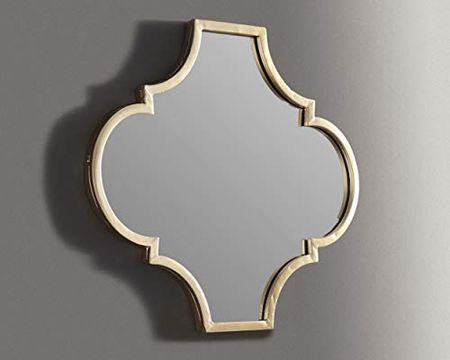 Signature Design by Ashley Callie Quatrefoil Accent Mirror, Gold Finish