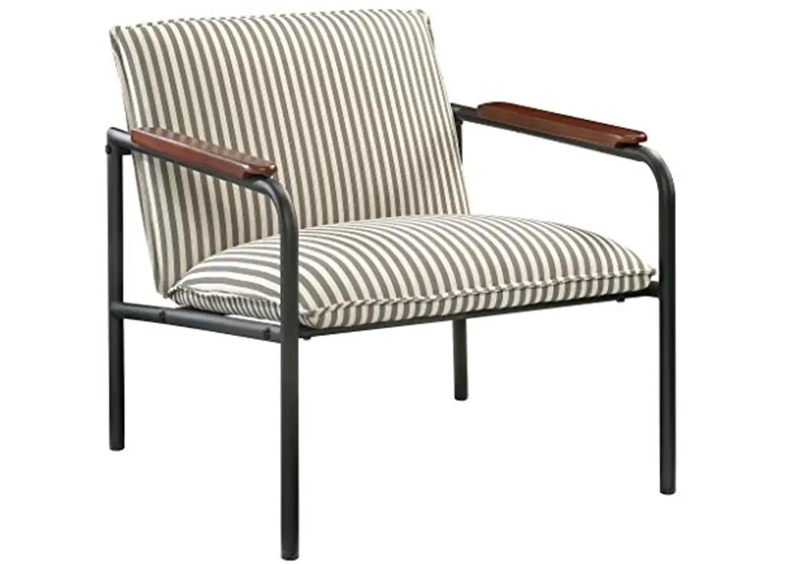 Sauder Vista Key Lounge Chair, L: 26.77" x W: 28.35" x H: 26.77", Metal, Gray/White finish