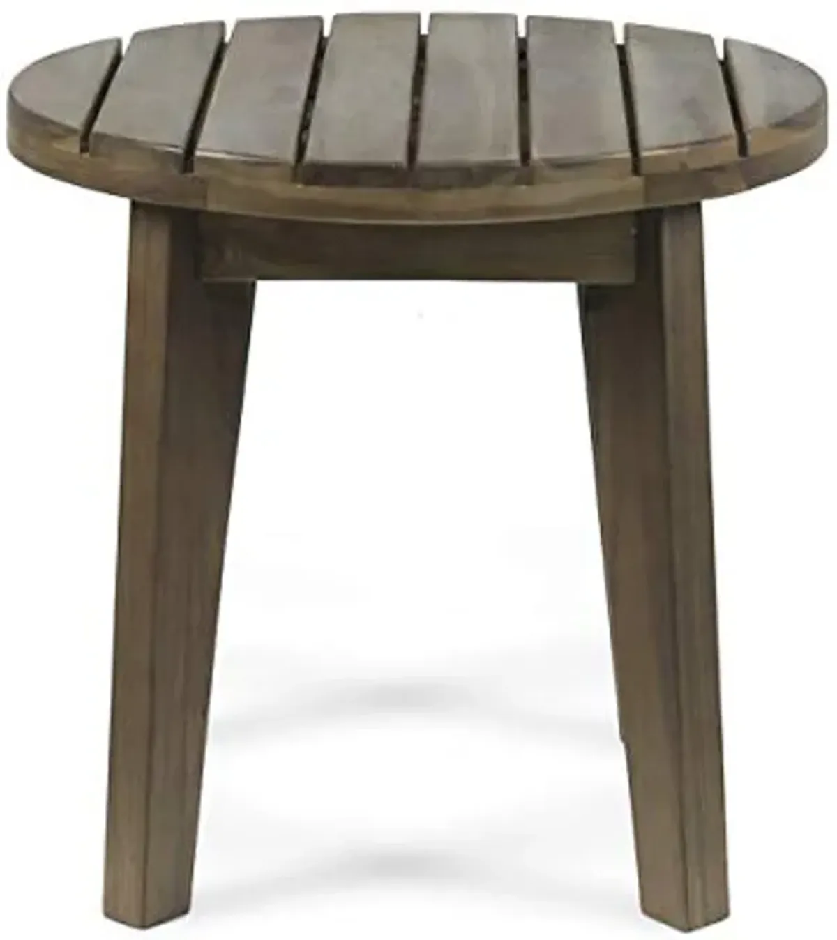 Christopher Knight Home Parker Outdoor 16" Acacia Wood Side Table, Gray Finish