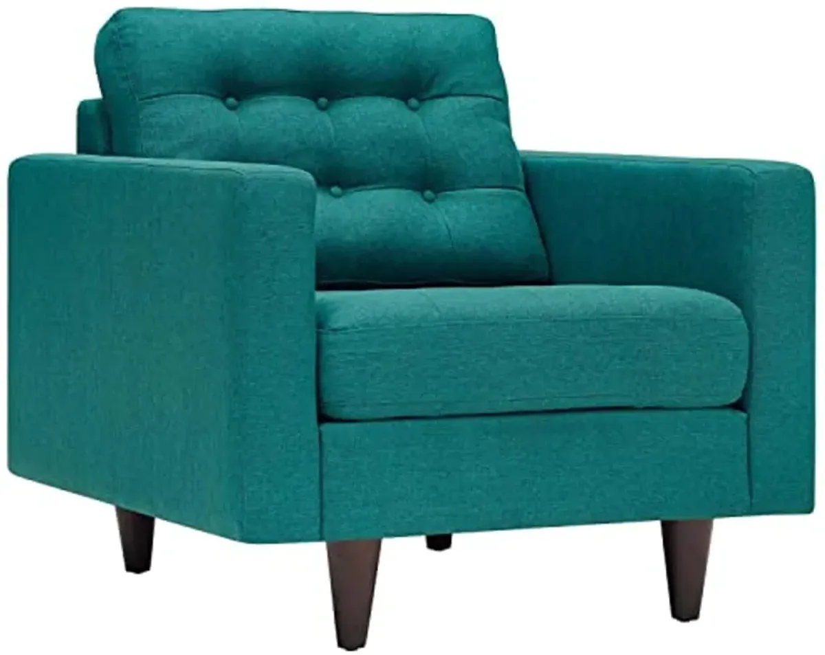 Modway Empress Sofa, Loveseat and Armchair Set of 3, Teal