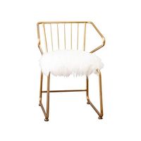 Abbyson Living Faux Fur and Gold Frame Dining and Kitchen Chair