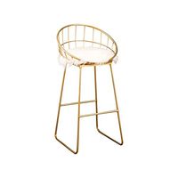 Abbyson Living Gold and Faux Fur Bar Stool