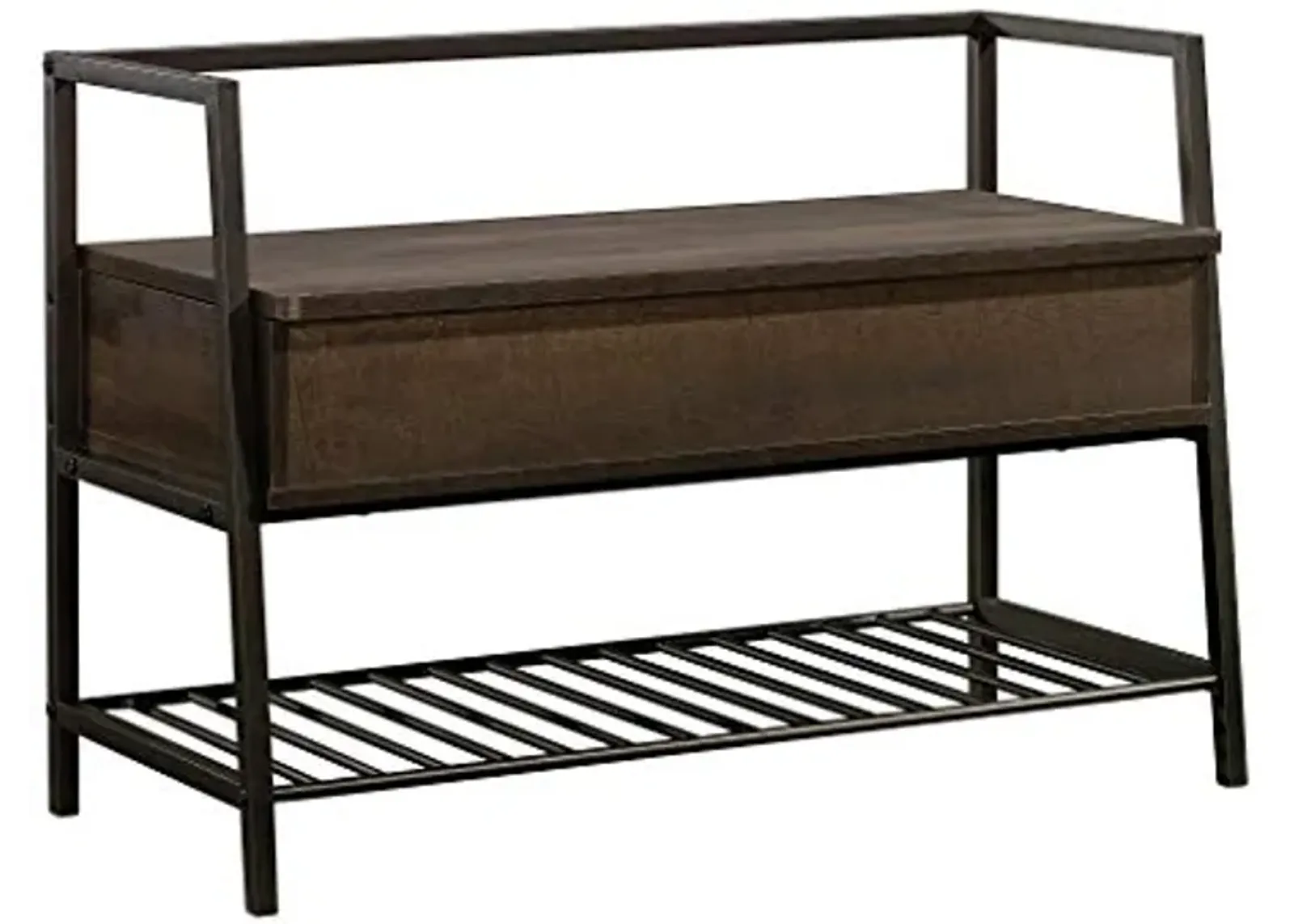 Sauder North Avenue Storage Bench, Smoked Oak finish