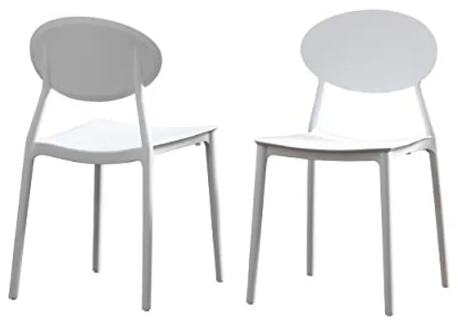 Christopher Knight Home 306512 Brynn Outdoor Plastic Chairs (Set of 2), White