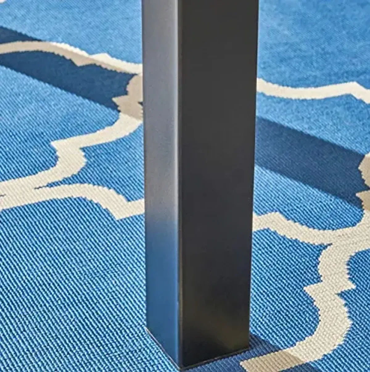 Christopher Knight Home Zak Outdoor 71" Acacia Wood Dining Table, Teak Finish, Black