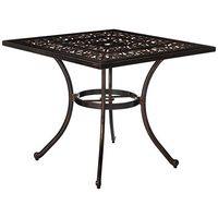 Christopher Knight Home Jamie Outdoor Square Cast Aluminum Dining Table, Shiny Copper