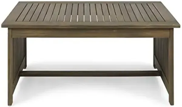 Christopher Knight Home Grace Outdoor Acacia Wood Coffee Table, Gray Finish