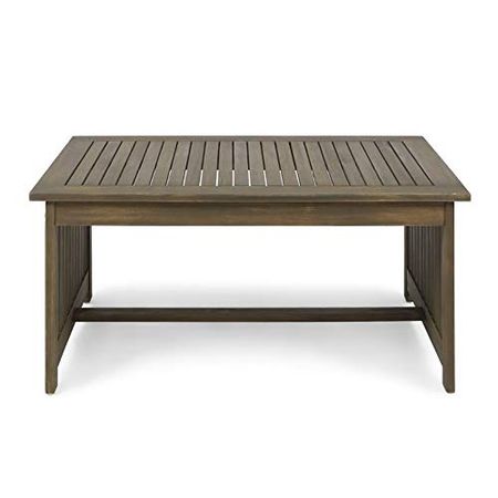 Christopher Knight Home Grace Outdoor Acacia Wood Coffee Table, Gray Finish