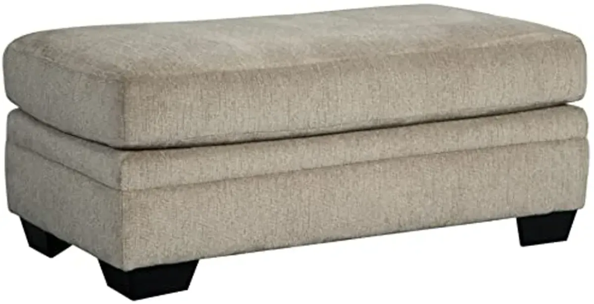 Signature Design by Ashley Dorsten Contemporary Rectangular Ottoman, Beige 43D x 24W x 19H in