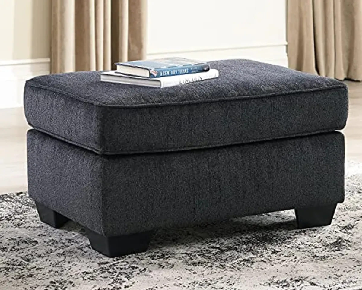 Signature Design by Ashley Altari Modern Rectangular Accent Ottoman, Dark Gray