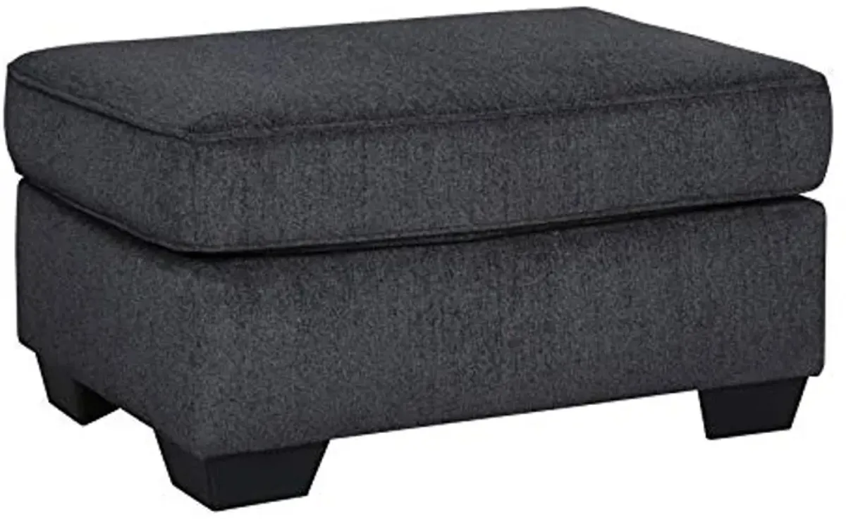 Signature Design by Ashley Altari Modern Rectangular Accent Ottoman, Dark Gray