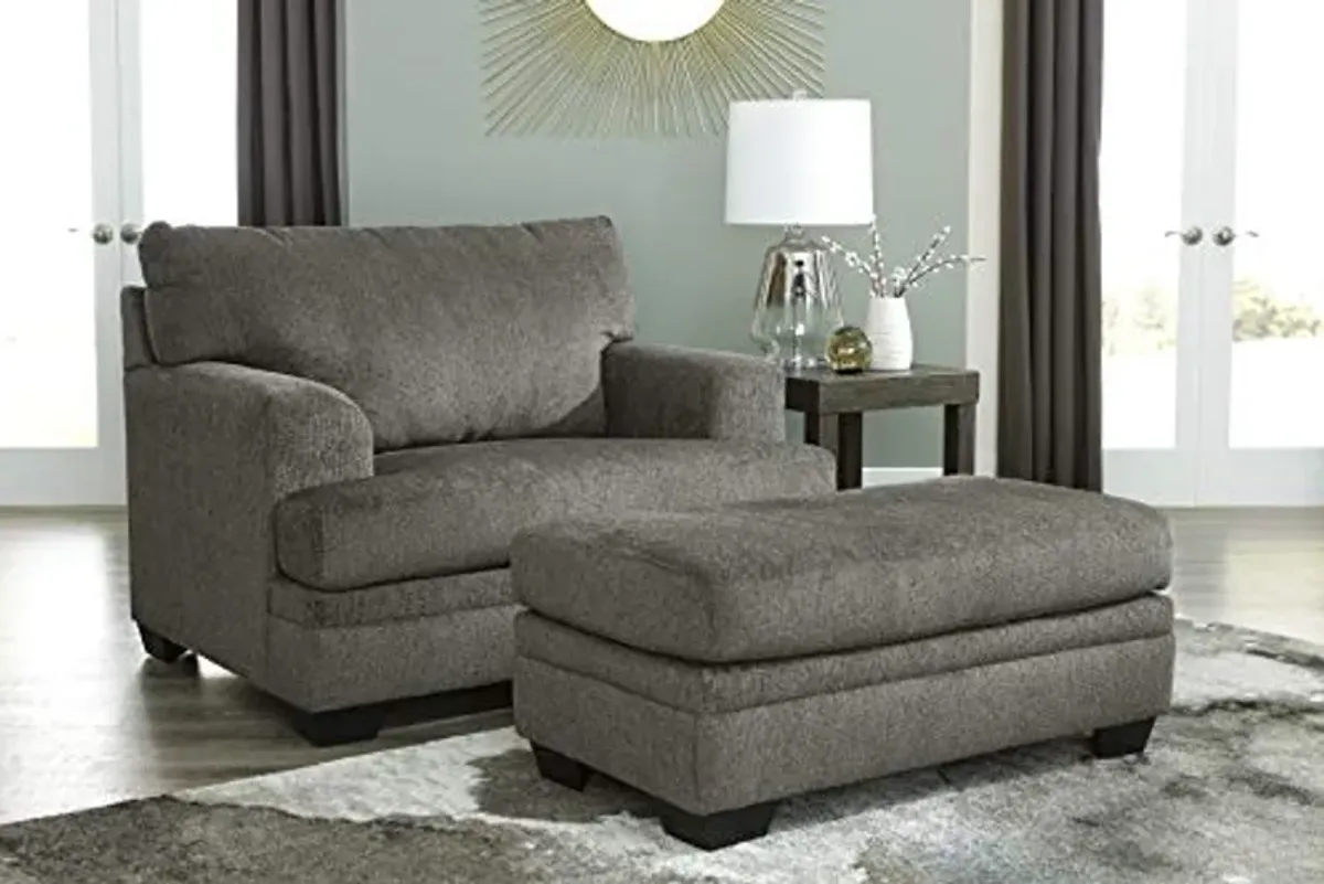 Signature Design by Ashley Dorsten Contemporary Chair and a Half, Gray