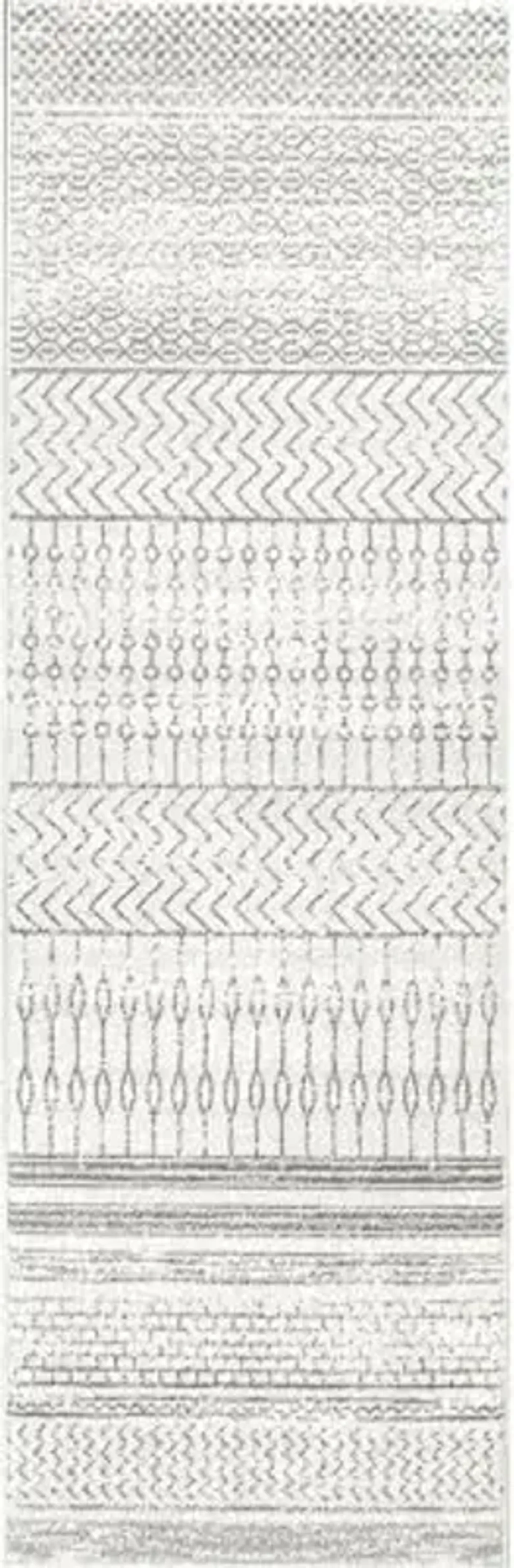 nuLOOM Nova Bohemian Striped Runner Rug, 2' 8" x 8', Grey
