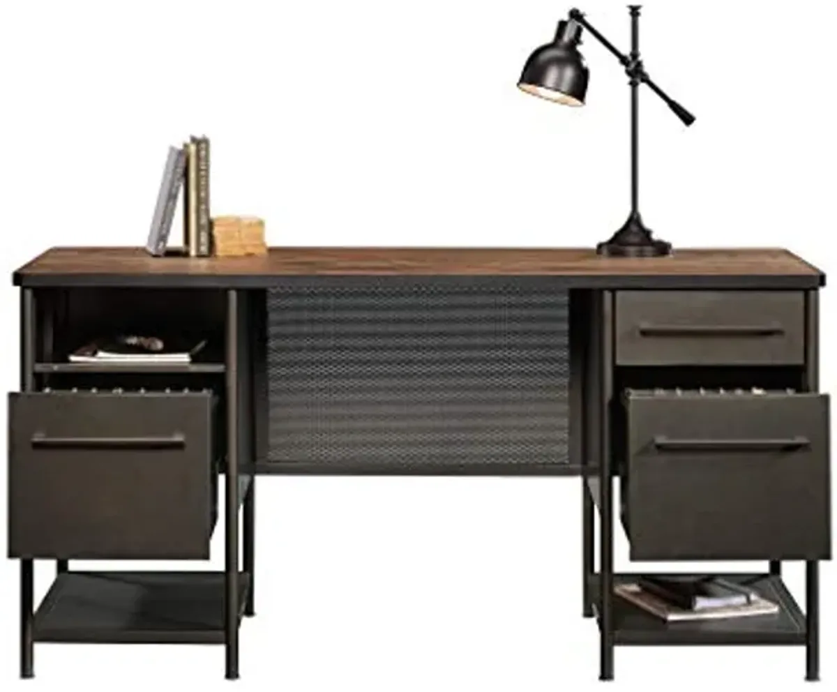 Sauder Boulevard Café Executive Desk, Black finish