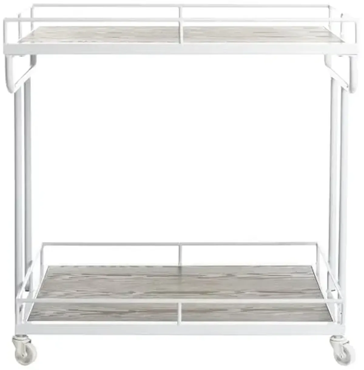 Safavieh Dawson Bar Cart, Rustic Oak/White