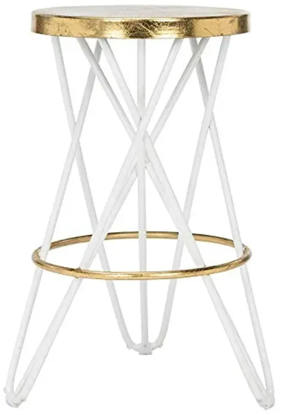 Safavieh Lorna Counter Bar Stool, White/Gold