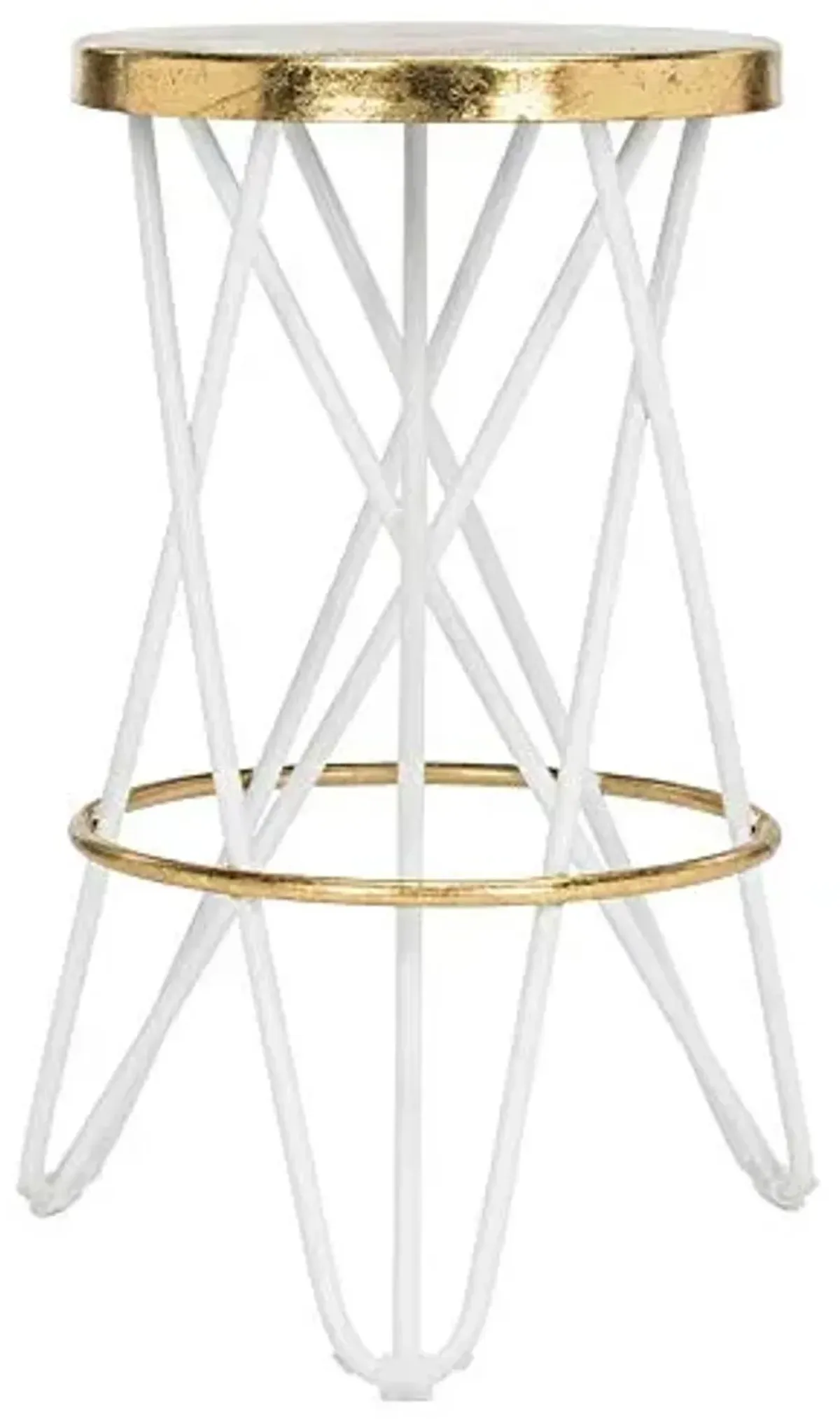 Safavieh Lorna Counter Bar Stool, White/Gold