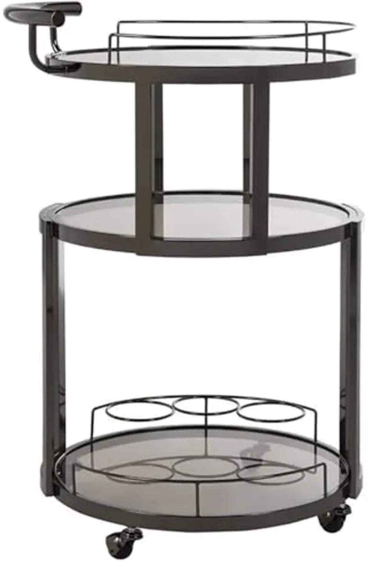 Safavieh Rio Bar Cart, 0, Black Nickel/Tea