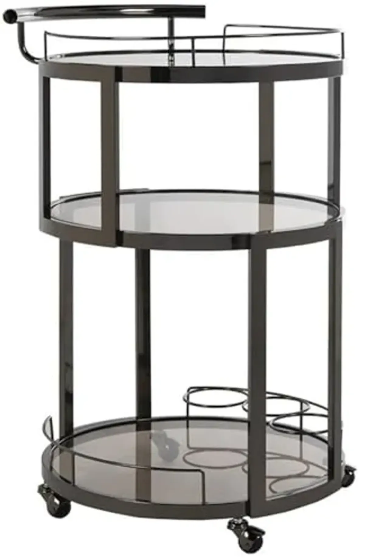 Safavieh Rio Bar Cart, 0, Black Nickel/Tea