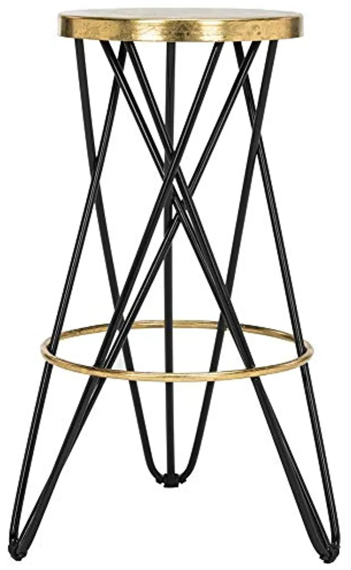 Safavieh Lorna Bar Stool, Black/Gold