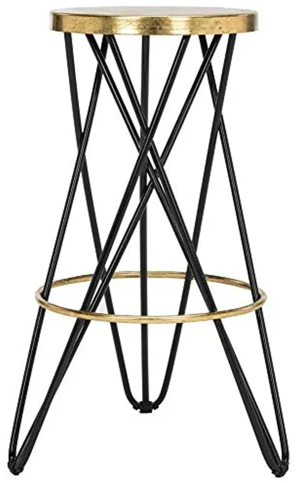 Safavieh Lorna Bar Stool, Black/Gold