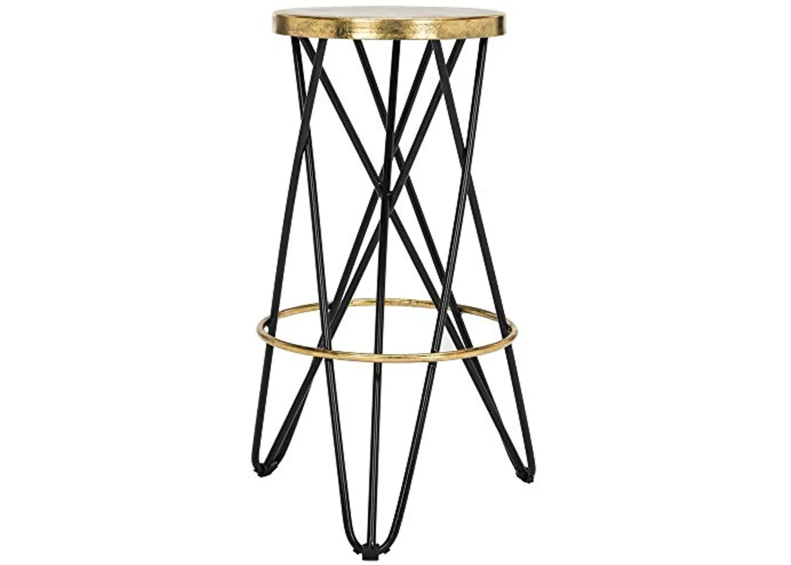 Safavieh Lorna Bar Stool, Black/Gold