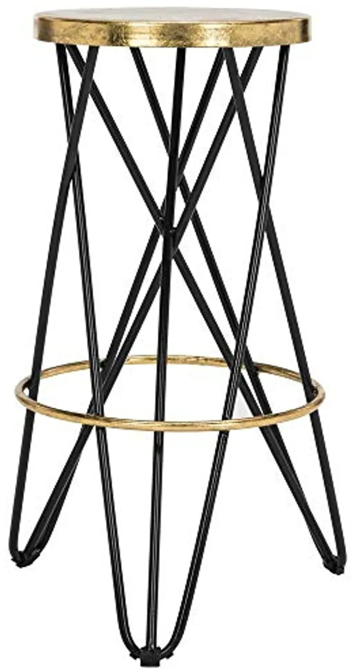 Safavieh Lorna Bar Stool, Black/Gold