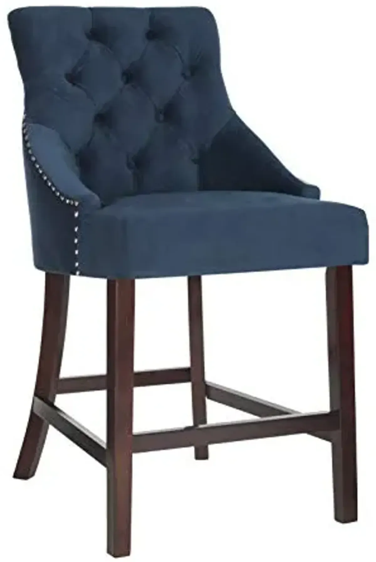Safavieh Eleni Counter Stool, Navy/Espresso