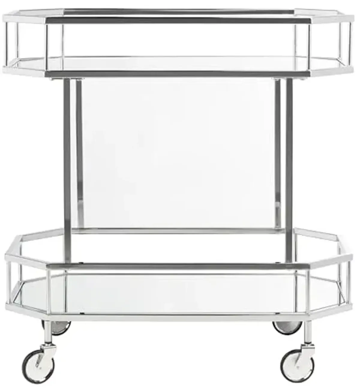 Safavieh Silva Bar Cart, Silver/Mirror