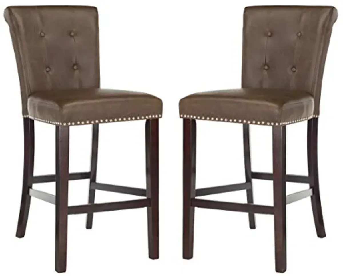 Safavieh Taylor Bar Stool, Brown/Espresso