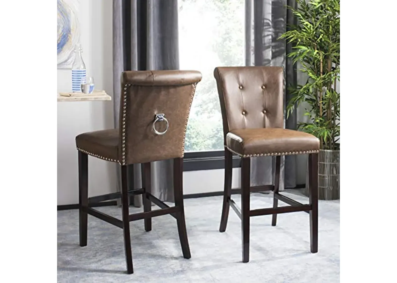 Safavieh Taylor Bar Stool, Brown/Espresso