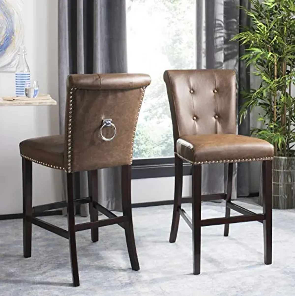 Safavieh Taylor Bar Stool, Brown/Espresso