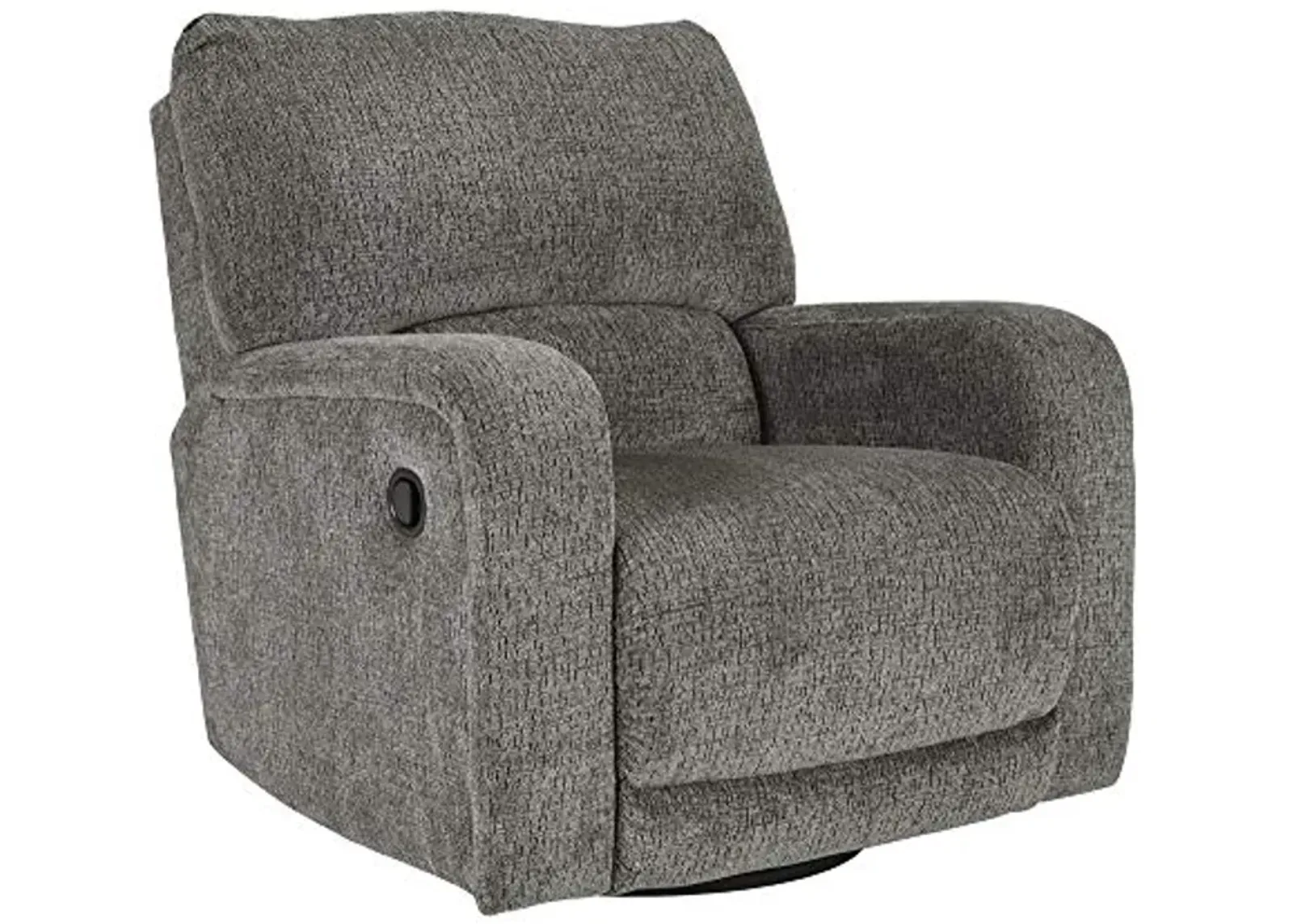 Signature Design by Ashley Wittlich Chenille 360-Degree Swivel Manual Recliner, Gray