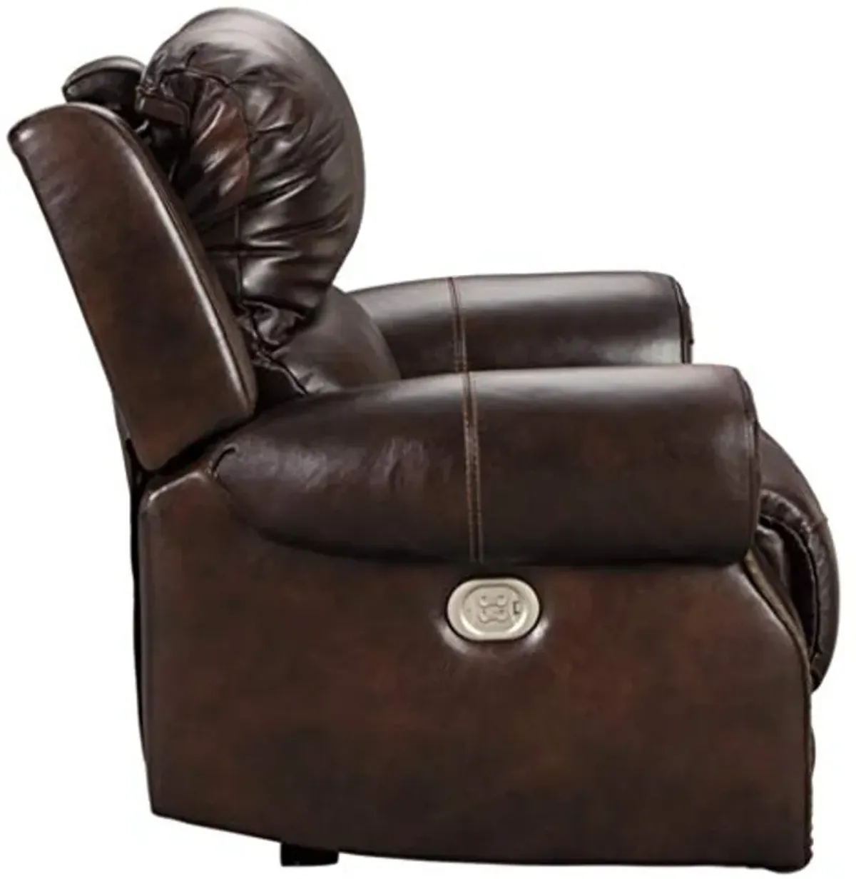 Signature Design by Ashley Buncrana Power Recliner with Adjustable Headrest, Brown