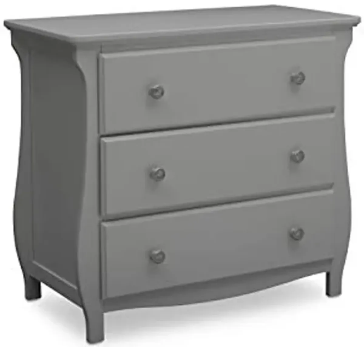 Delta Children Lancaster 3 Drawer Dresser with Changing Top, Greenguard Gold Certified, Grey